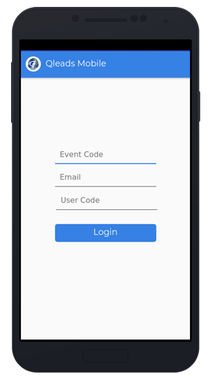 Event Leads Login screen