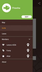 Group Tracker navigation bar