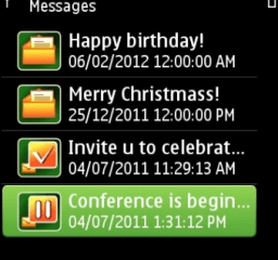 Message In Time Symbian messages